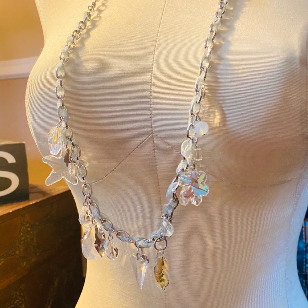 Swarovski Multi Shape Crystals Dangling Necklace - image 3